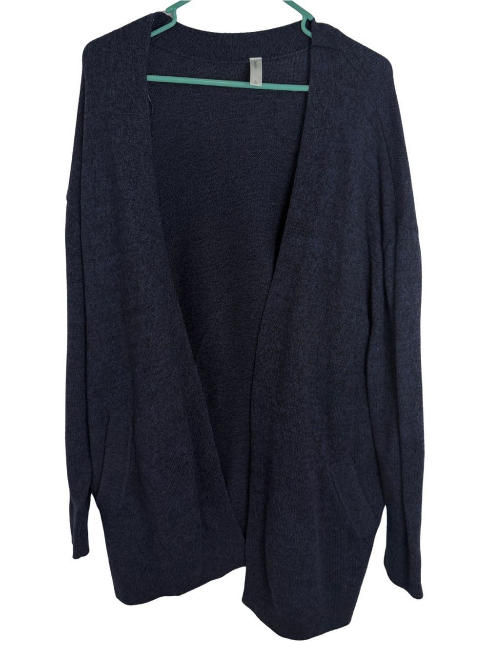 Gapbody Relaxed Open Front Long Sleeve Dark Blue Women's Cardigan Size Large